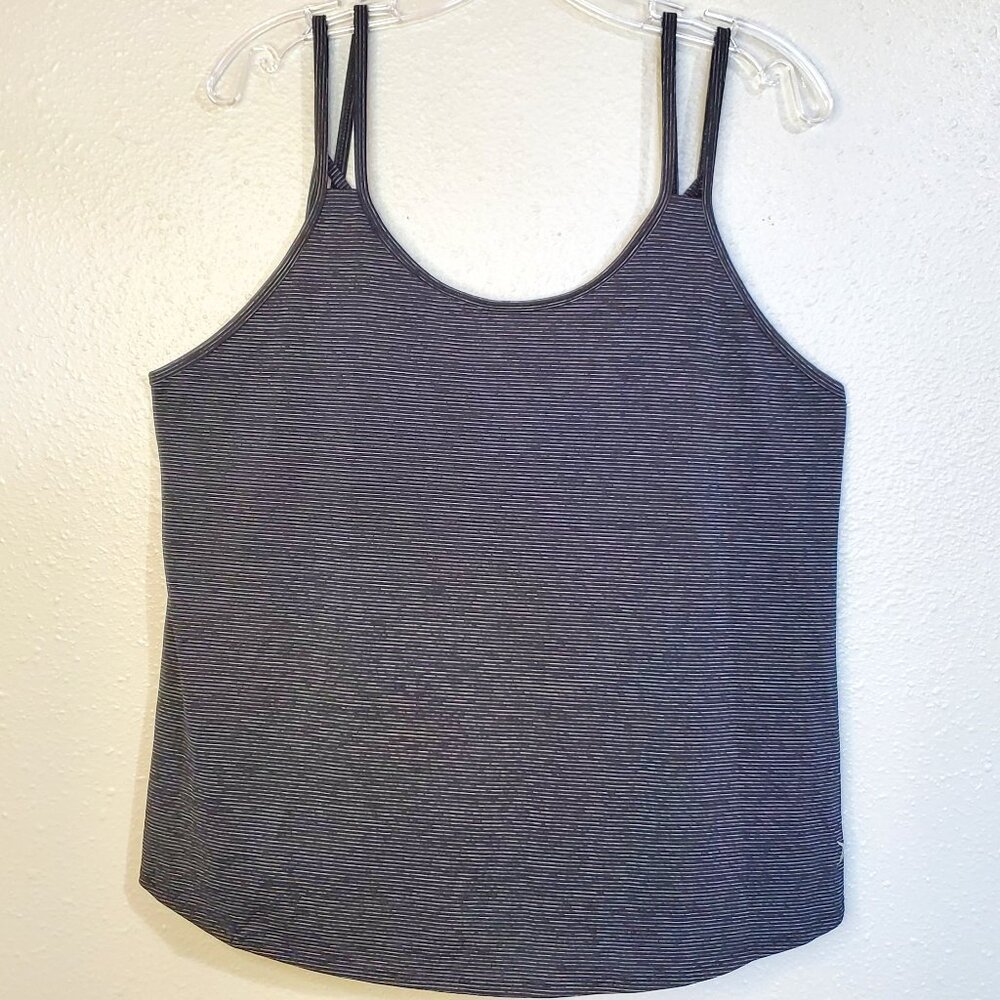 Old Navy Active Black Striped Crisscross Tank Top Women's XL